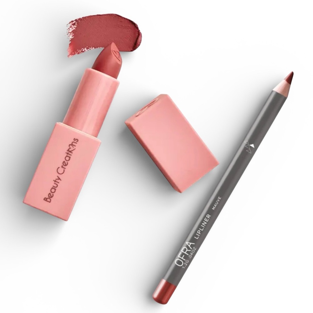 Lip Bundle: Beauty Creations Tease Me Matte Lipstick & Mauve Ofra Lipliner NWT